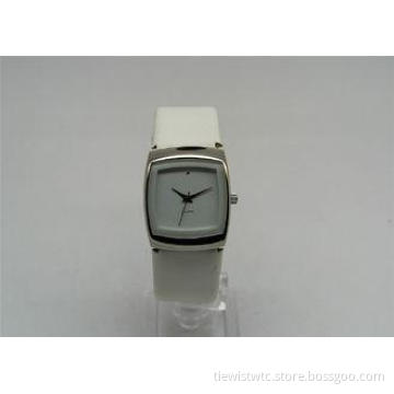 Square Simple Zinc Alloy Wrist Watch PU leather strap , wom